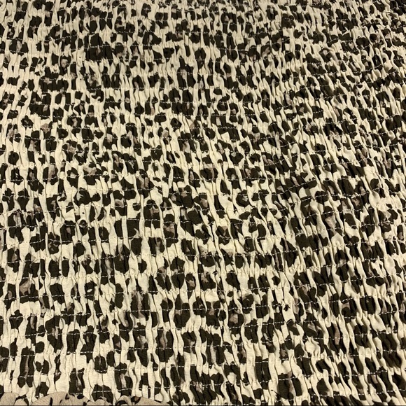 NWT GLAM Leopard Smocked Ruffle Mini Skirt Zoey Clair Large - Picture 6 of 16